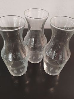 Vintage Mid-Century Etched Dot Mini Carafes - Set of 3 (8oz)