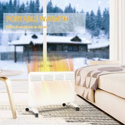New 1500W Electric Space Heater Freestanding Large Room Convection Heater w/ Adjustable LED Digital Thermostat