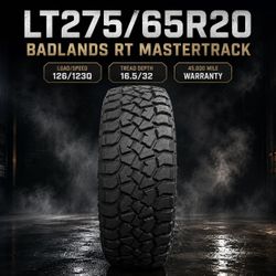 🔥 LT275/65R20 BADLANDS RT MASTERTRACK Tires 🔥