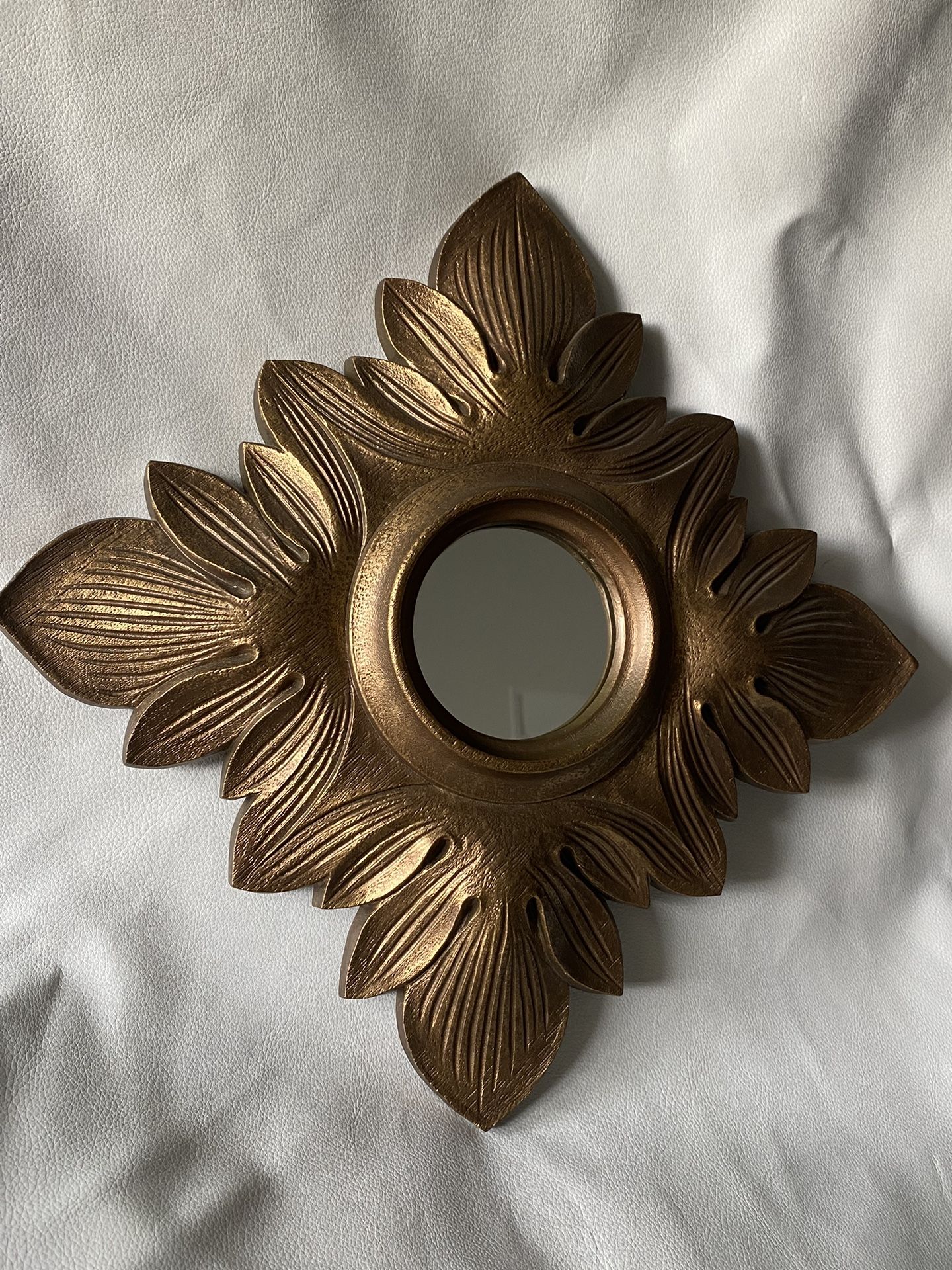 1969 Trieste Mirror Wall Plaque MCM wall hanging mid century home decor 13.5”