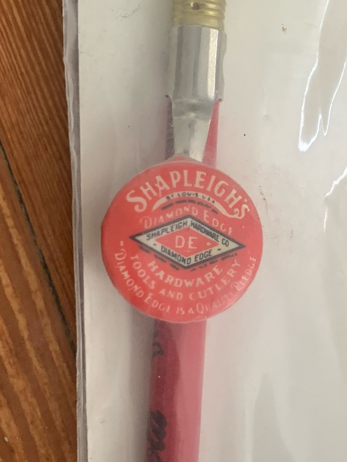 Vintage shapleighs Hardware Celluloid Pencil Clip