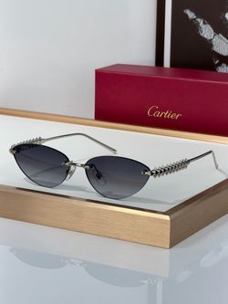 Cartier Rimless Cat-Eye Sunglasses