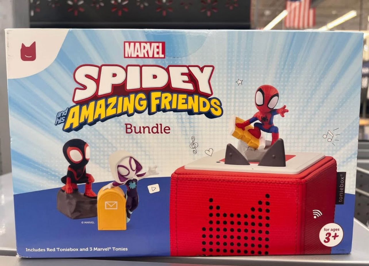 Tonies Toniebox Audio Player Bundle with Marvel's Spidey & His Amazing Friends