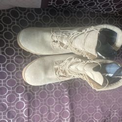 MENS  Combat  Work Boots  Sz 12 