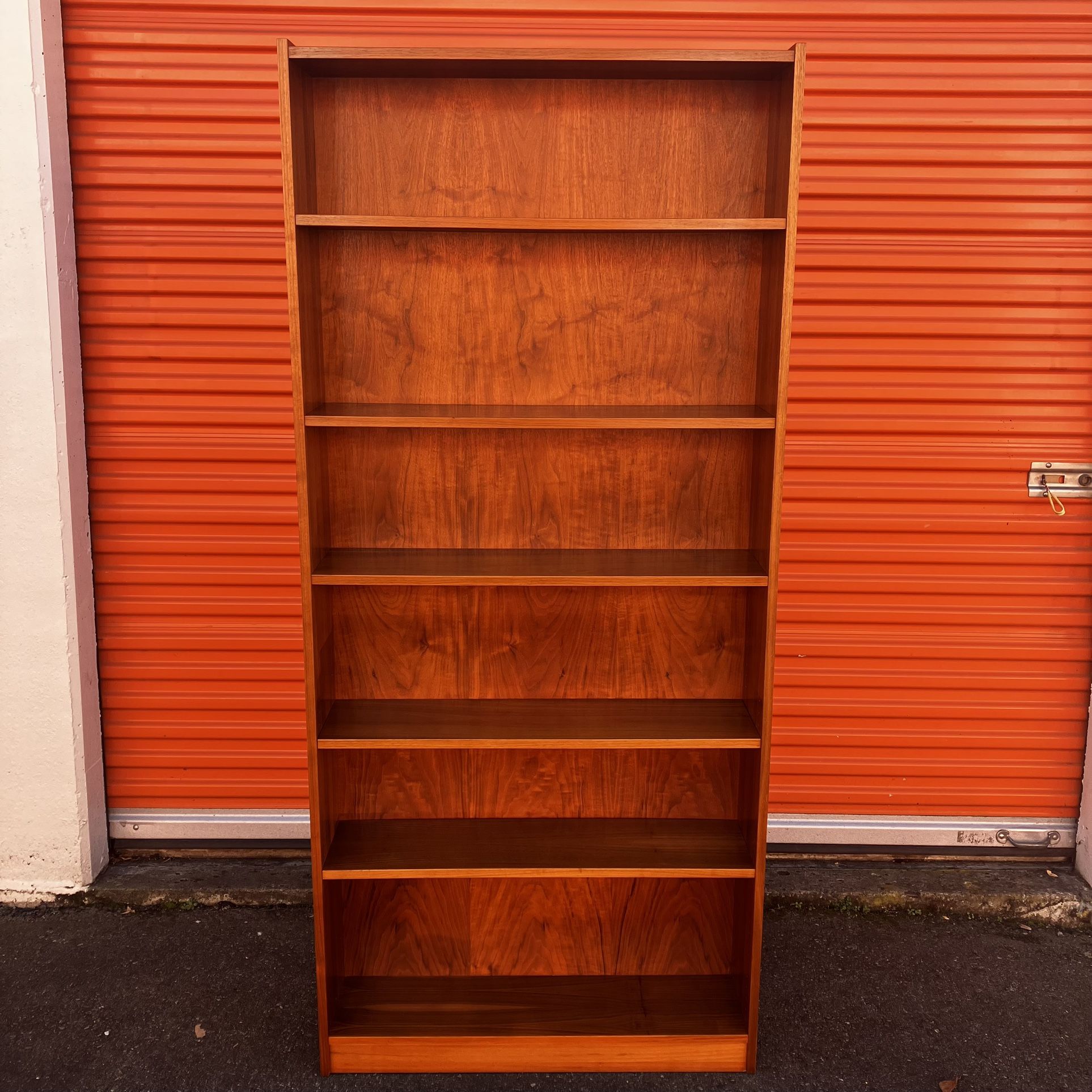 Tall Vintage Mid Century Teak Bookshelf
