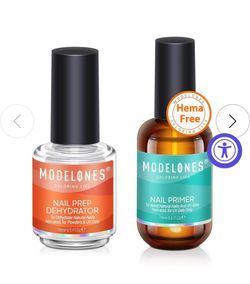 2 Pack NEW Modelones Nail Polish Dehydrator and Primer Set