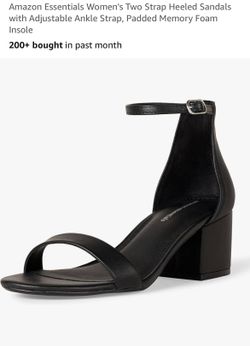 Black faux leather heels
