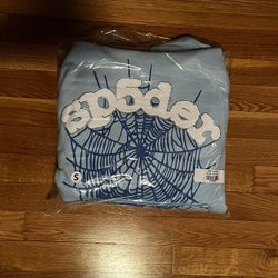Sky Blue Sp5der hoodie (PASSES STOCKX AND GOAT)