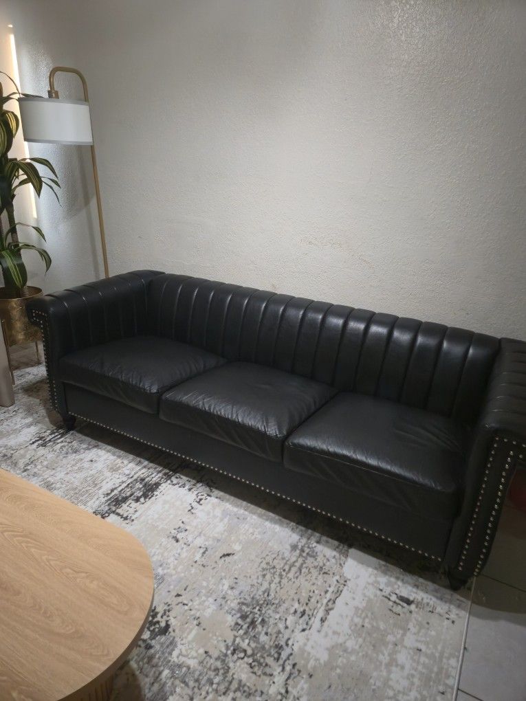 Black Leather Couch