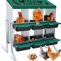 3 Tier Chicken Nesting Boxes with Swing Perch