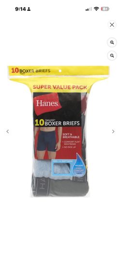 Hanes 10 pack boxer briefs and white tees