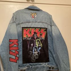Zara KISS Men Jean Jacket Size M  6 Pockets
