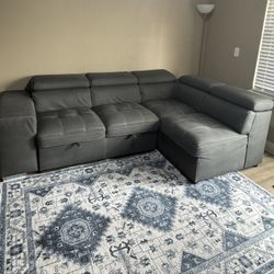 5 seater convertible sofa 🛋️with ottoman and stools