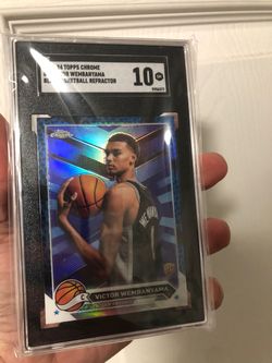 Victor Wembanyama RC Topps chrome blue refractor SGC 10