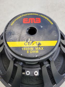 EMB 1800 watts 15 inch High Power Professional Loud Speaker - $40 FIRM