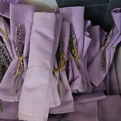 Lavender polyester dinner napkins about 89 if not more $50