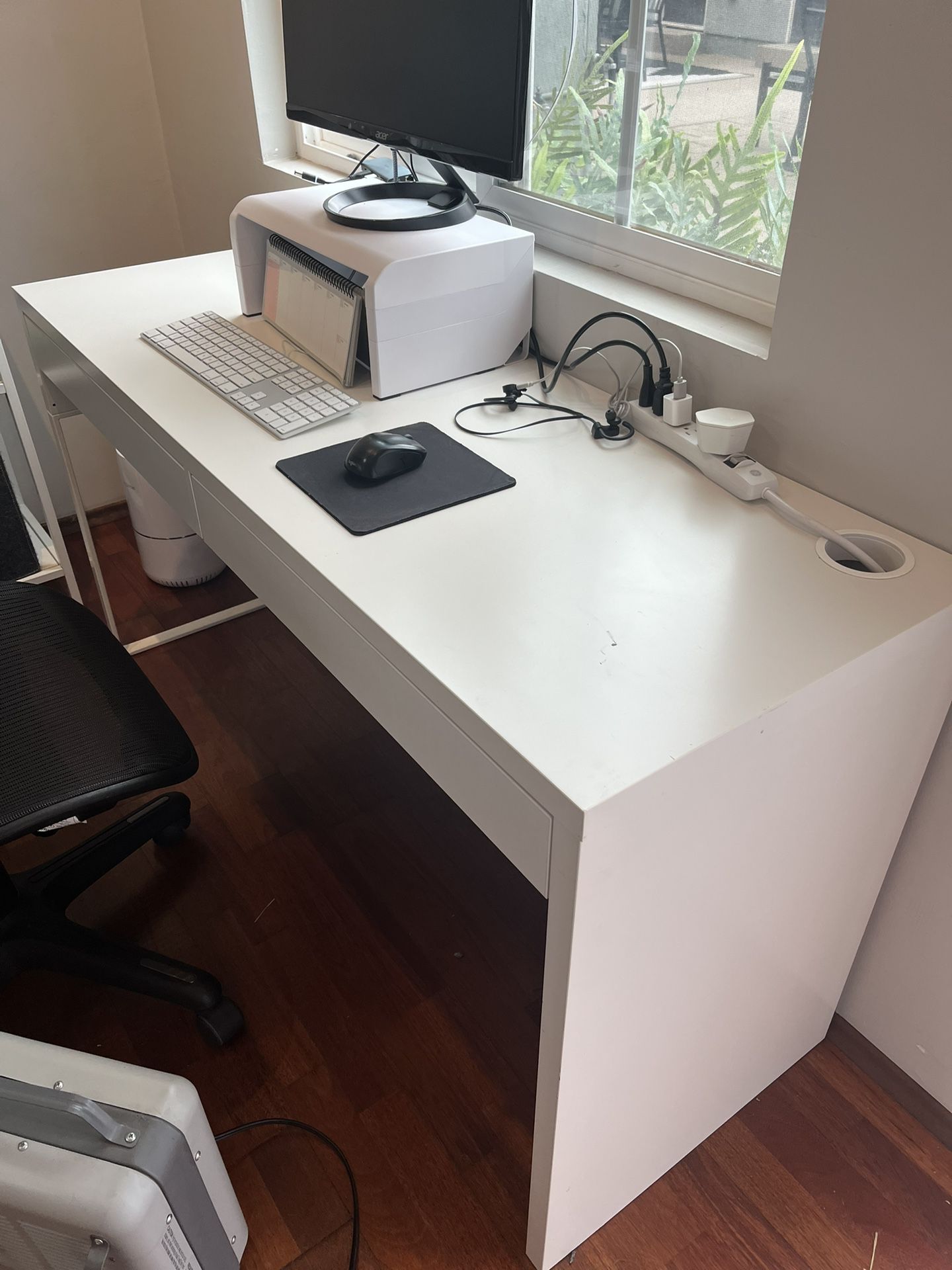 Large White Desk