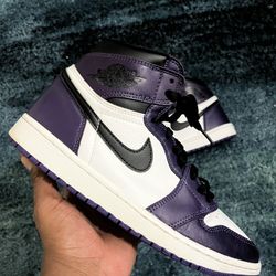 Air Jordan 1 Court Purple 2.0 Sz 9.5