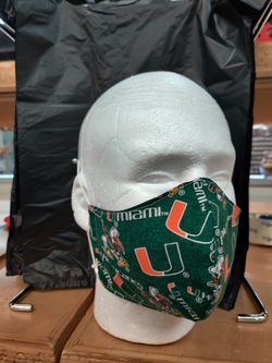 Miami Hurricanes face covering