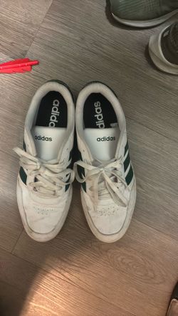 Men’s white and green adidas