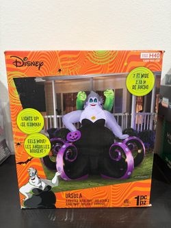 New Gemmy 7 Ft Wide Ursula Airblown Inflatable Halloween Disney