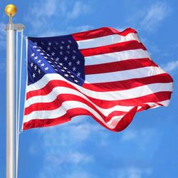Flag Pole for Outside In Ground, 25FT Sectional Flag Pole Kit, Extra Thick 14 Gauge Heavy Duty Aluminum Flagpole, Outdoor Flag Poles with 3x5 American