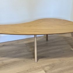 Mid-century Oak Wood Coffee Table 