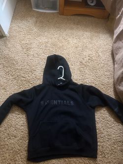 Black essentials hoodie size large