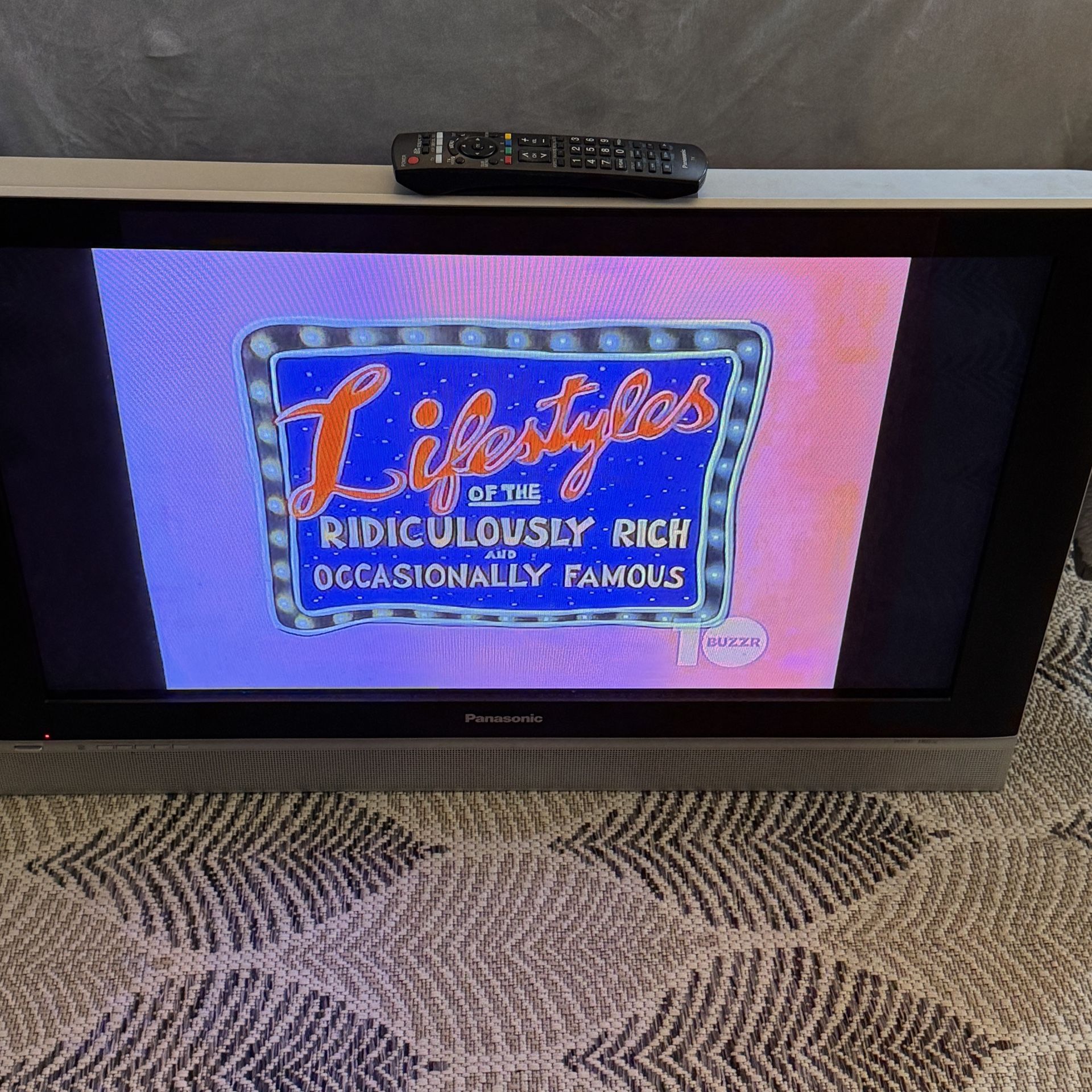 37" Panasonic Plasma Television with Remote and Wall Mount