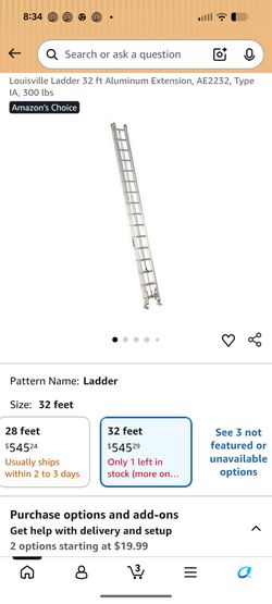 Louisville Ladder 32 ft Aluminum Extension Ladder