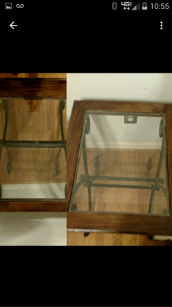Rod Iron and Wood End Tables and Coffee Table REDUCED!