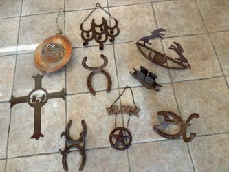 Handmade Rustic Horseshoe Art Pieces Decor