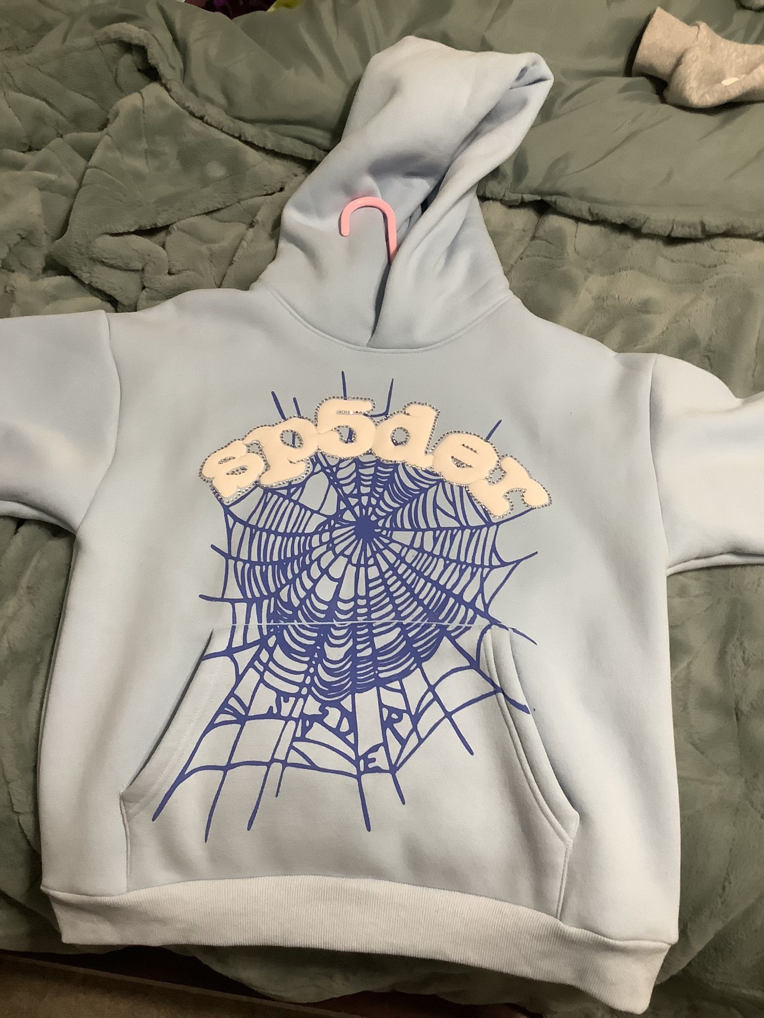 Blue Sp5der Hoodie new!