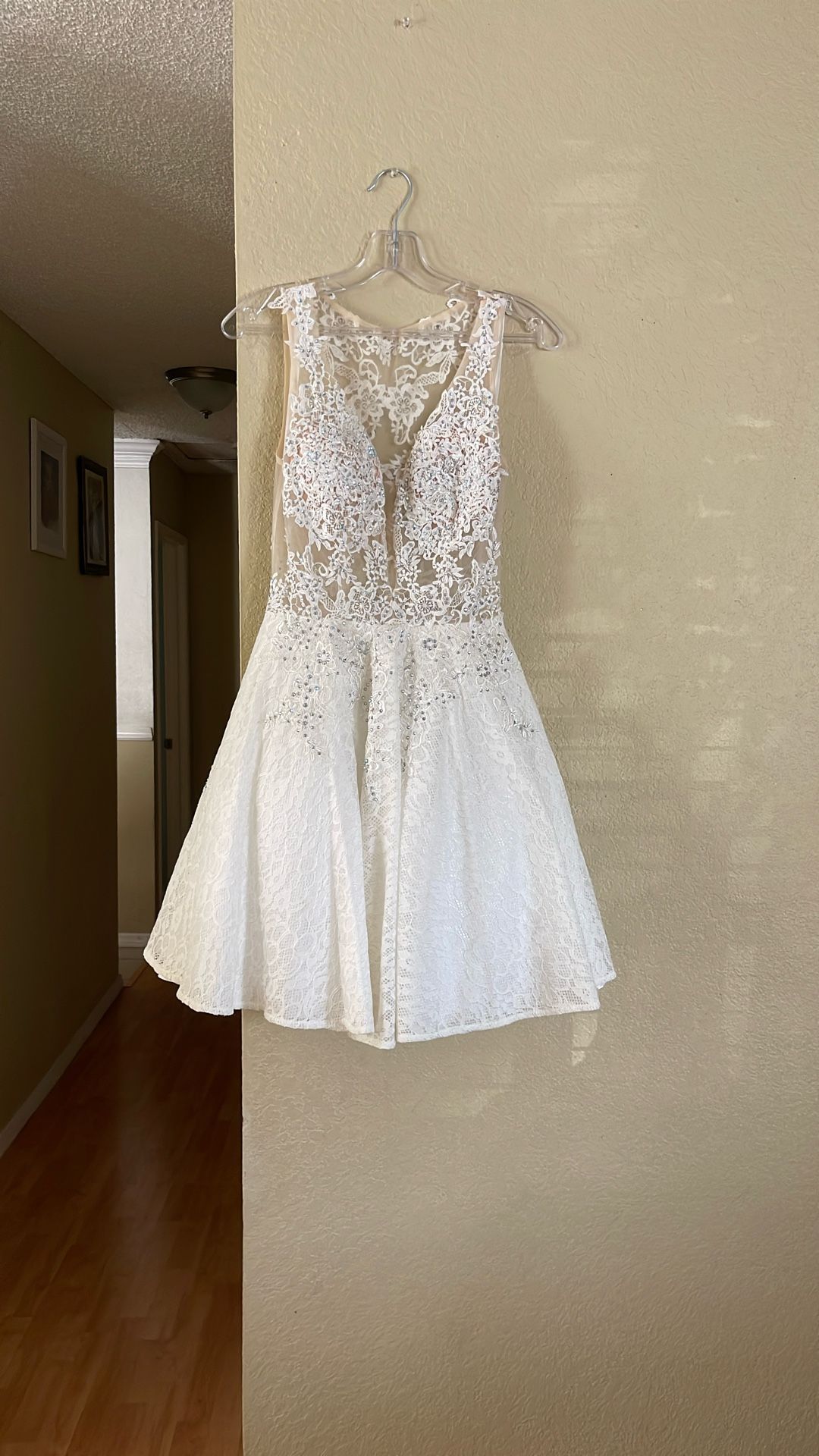 White Sequin Dress, Size 2 (XS)