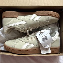 White and cream Reebok Club C 85 Grounds Classic Gum trainers