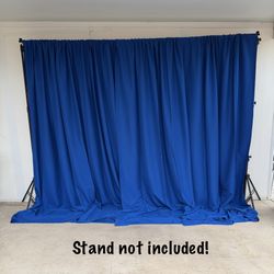 20x10ft Blue Backdrop Panel Curtains for Photo, Party, Events Polyester Fabric 4 Pack