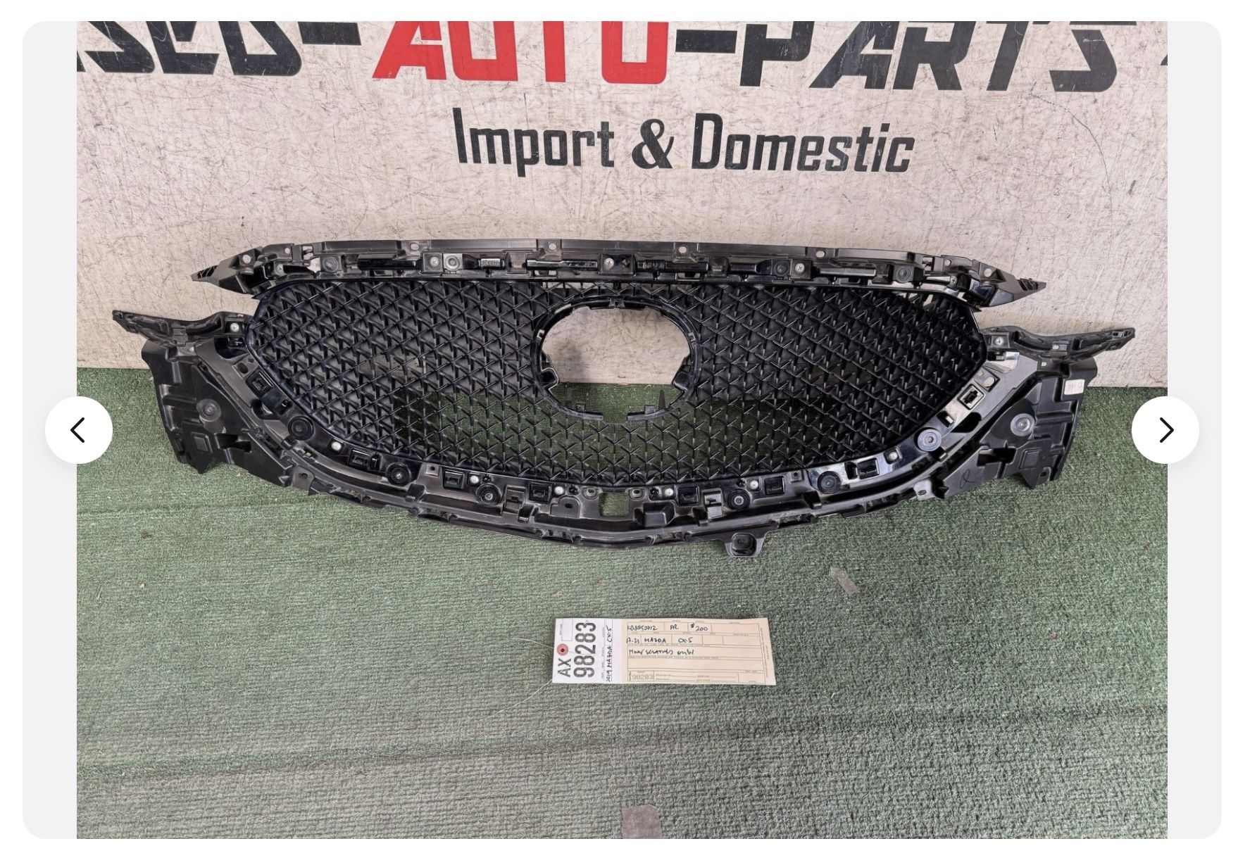 2017 - 2018 - 2019 - 2020 - 2021 MAZDA CX5 CX-5 FRONT BUMPER GRILLE OEM AX98283