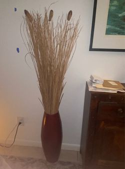 Tall Arrangement of Cat-tails,  Reeds & Rustic Stems