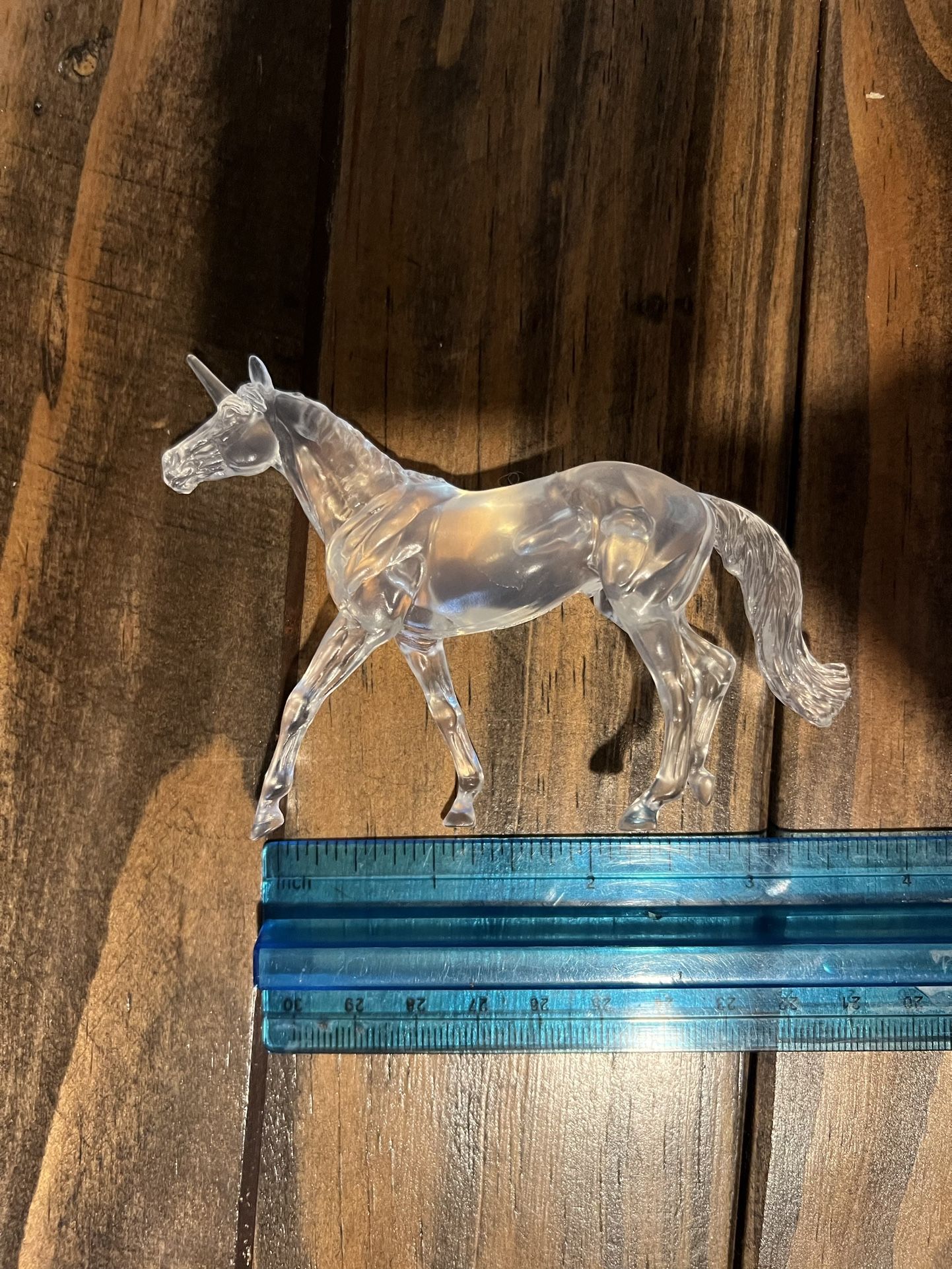 Set of 3 Clear Acrylic Unicorn Figurines