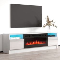 Electronic Fireplace TV Stand (up to 88 inches TV)