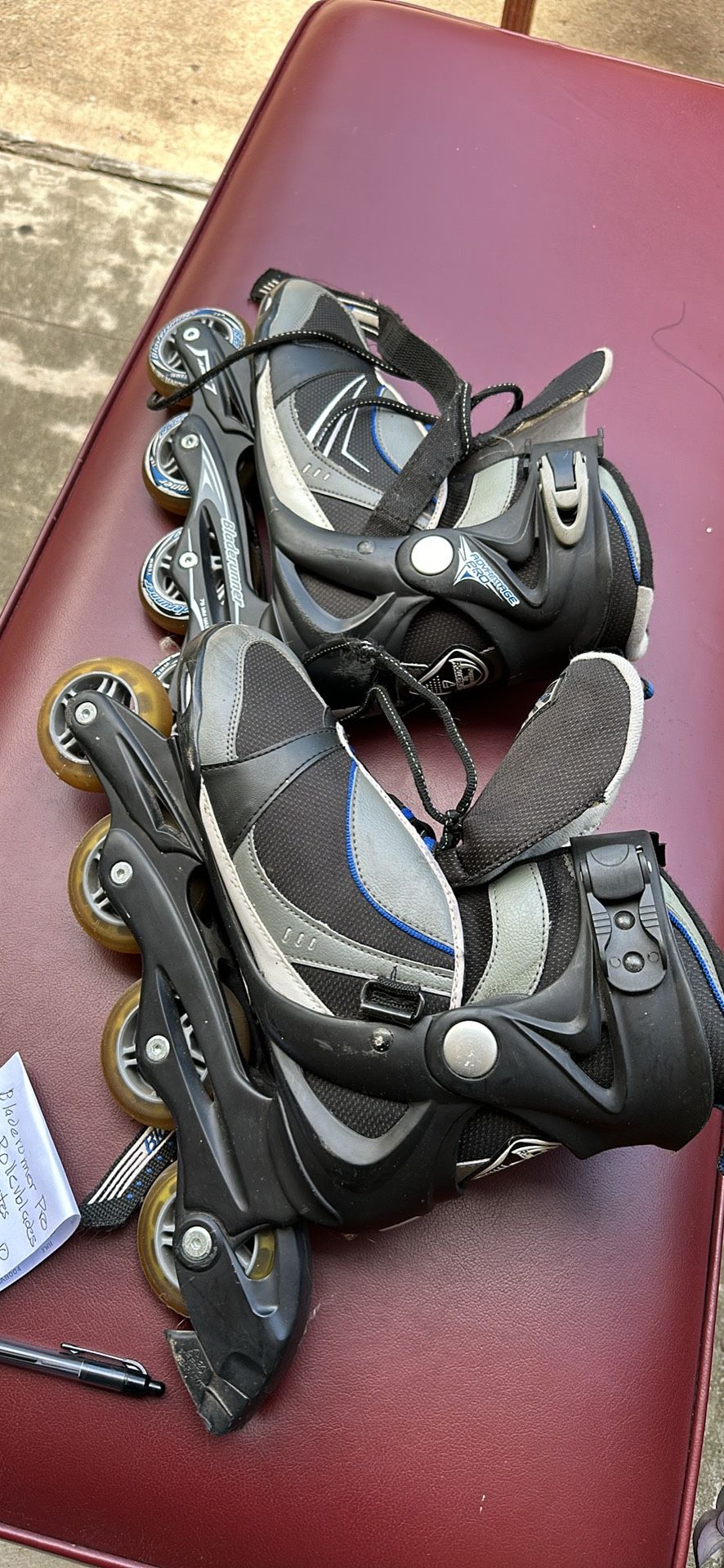 Blade runner Pro Xt Roller Blades Unline Skates Men’s Us Size 10 Advantage Pro $30 Area D spring