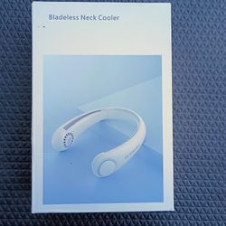 Portable Neck Fan, Hands Free Bladeless Fan, Battery Operated Wearable Personal Fan, Leafless, Rechargeable, Headphone Design, 3 Speeds 