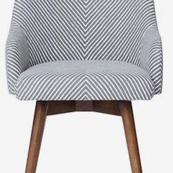 West Elm Saddle Office Chair, Painted Stripe/Gravel