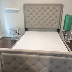 Queen Size Upholstered Bed Frame $65