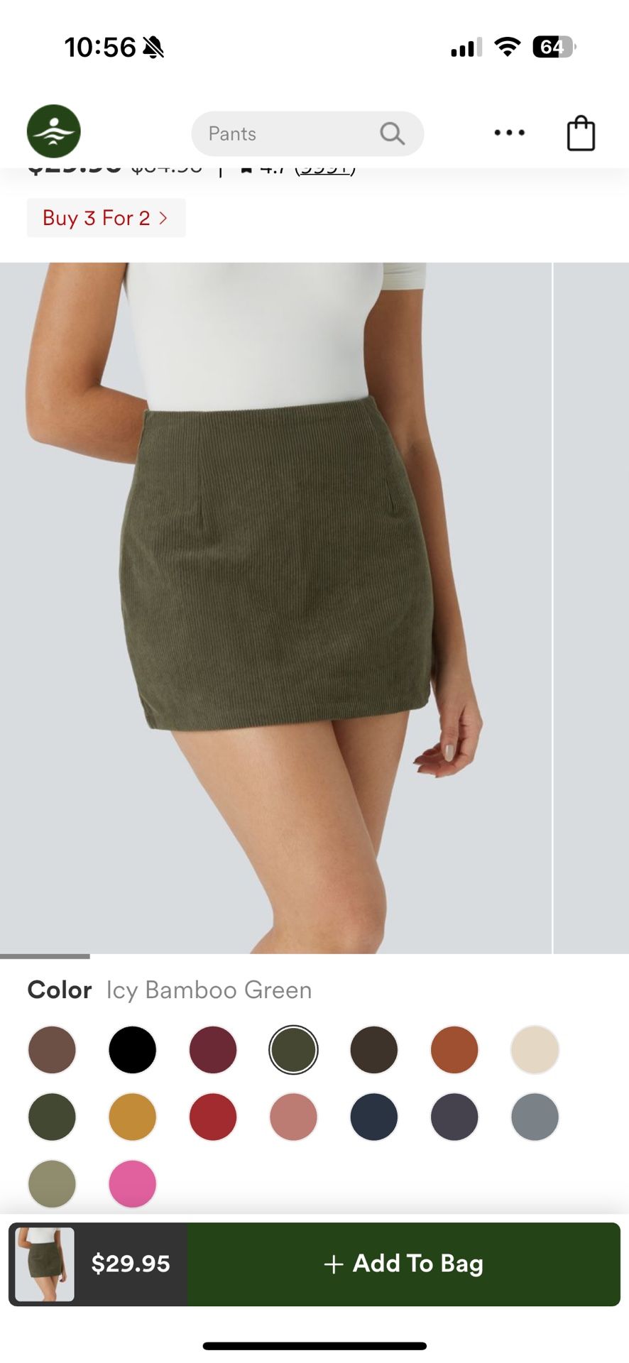 halara new with tags green skirt size L 