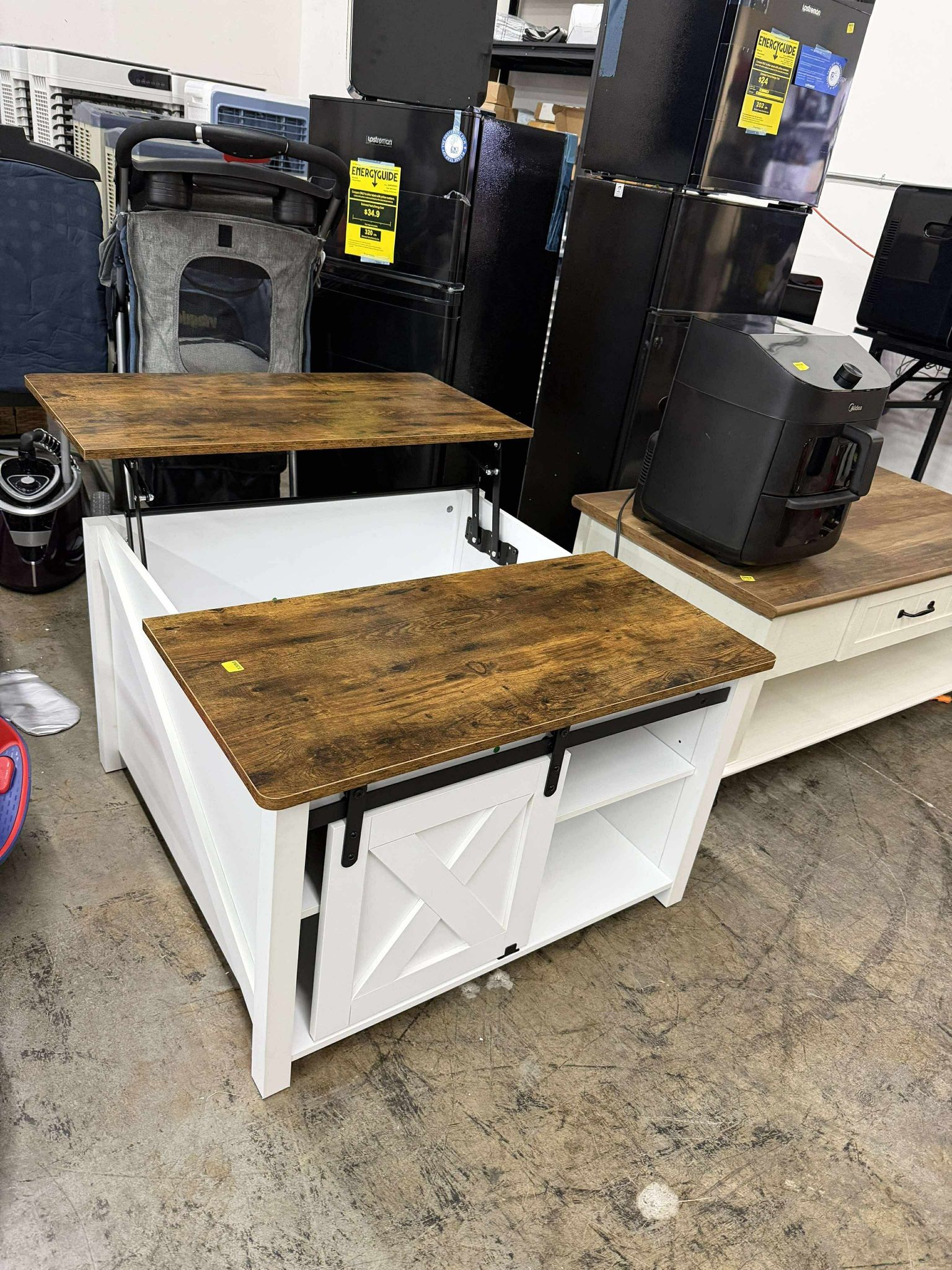 31.5 Inches Lift Top Coffee Table With Hidden Storage White