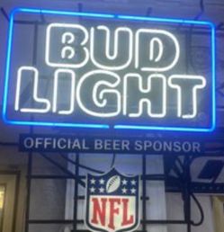 Bud ligh NFL neon sign