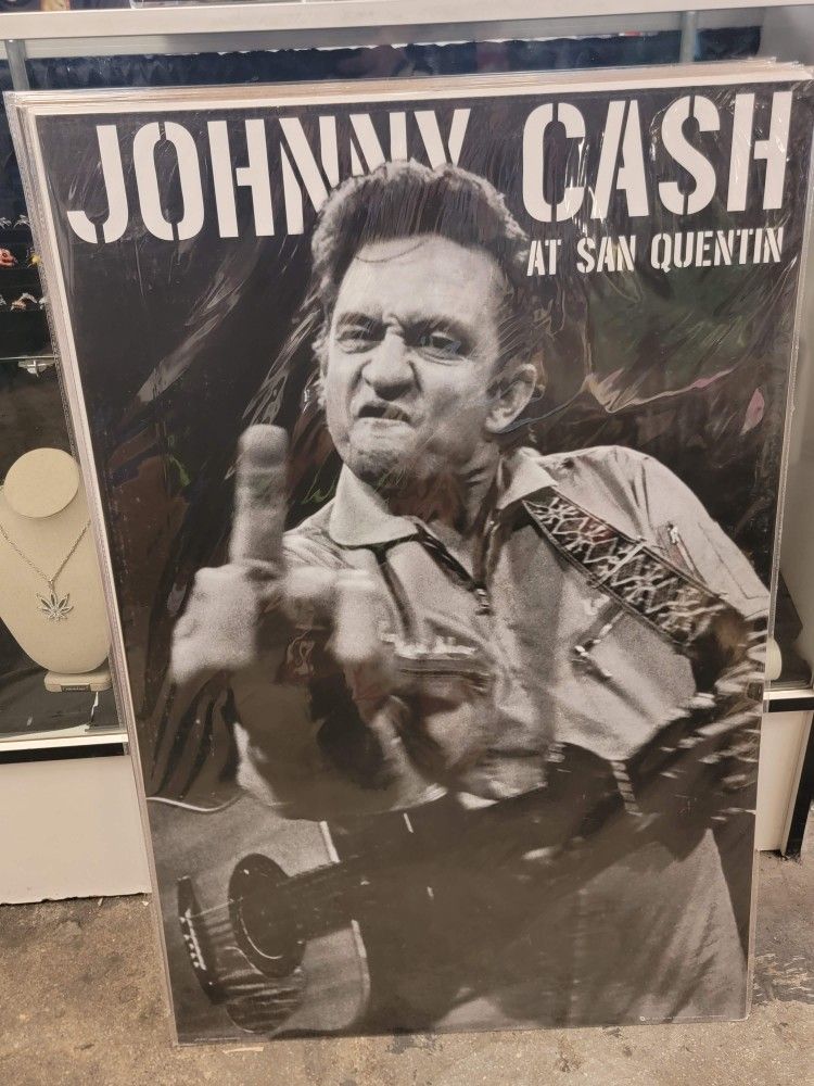 JOHNNY CASH - FLIPPING OFF- POSTER