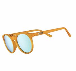 goodr Adult Freshly Baked Man Buns Plastic Round Sunglasses - Orange