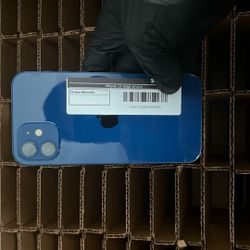 Fully Unlocked Apple iPhone 12 64GB Blue w/ Privacy Screen